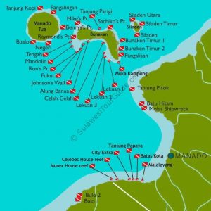 Bunaken Diving Tour Map